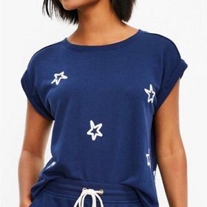 LOFT Lou & Grey Blue Star Short Sleeve Tee